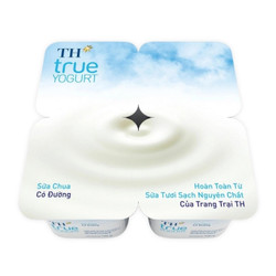 Lốc sữa chua có đường TH True Milk hộp 100g (4 Hộp)