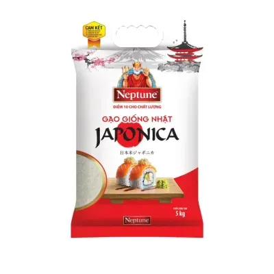 Gạo Nhật Japonica Neptune túi 5kg