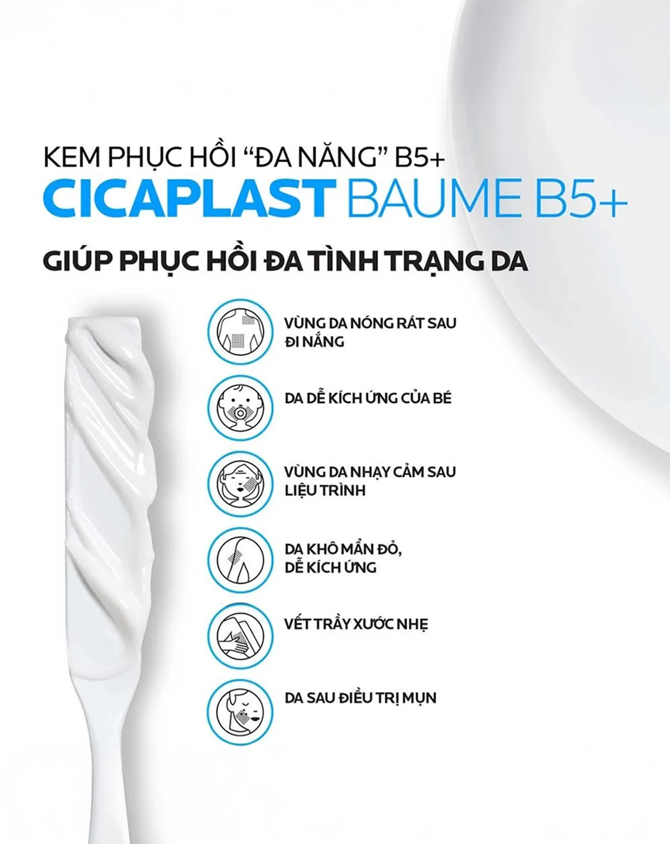 Kem Dưỡng La Roche-Posay Cicaplast Baume B5+ Ultra-Repairing Soothing Balm Giúp Phục Hồi Da Đa Công Dụng 40ml KDD024 - Image 3