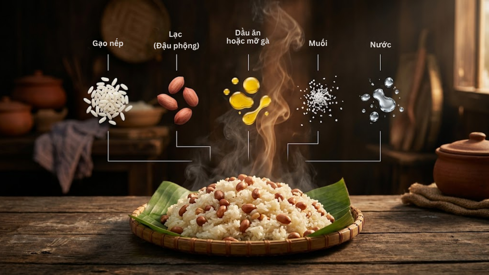 Một đĩa xôi lạc dẻo ngon bắt đầu từ khâu chọn nguyên liệu chất lượng.