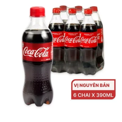 Lốc 6 chai nước ngọt Coca Cola 390ml