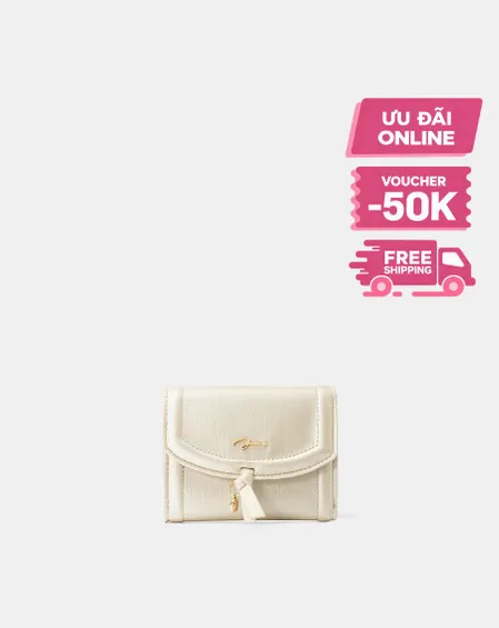 Ví Ngắn Nắp Gập Trang Trí Charm