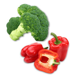 Combo Bông Cải Xanh Đà Lạt Vietgap 320g & Ớt chuông đỏ Đà Lạt VietGAP 200g (1 Quả)