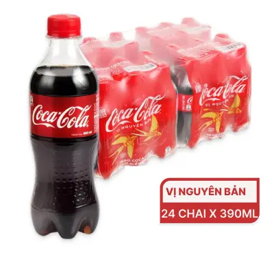 Thùng 24 chai nước ngọt Coca Cola 390ml