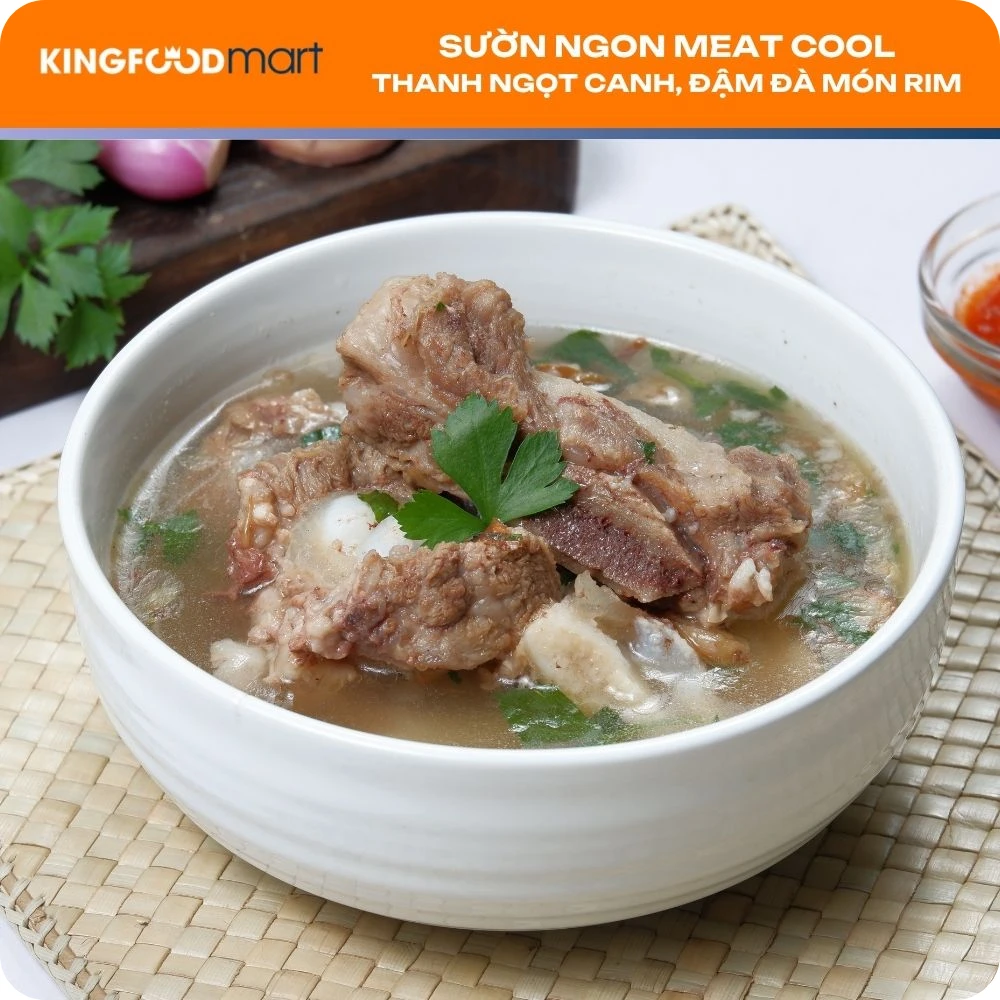 Sườn non Meatcool: Ngọt thanh món canh, đậm đà món rim