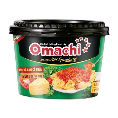 Mì trộn xốt tôm phô mai trứng muối Omachi tô 105g