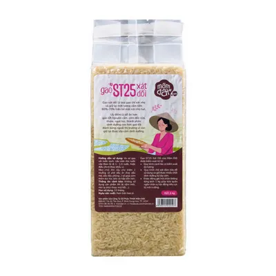 Gạo ST25 xát dối Mầm Đất túi 1kg