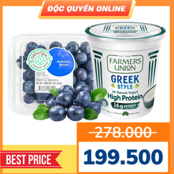 Combo sữa chua Hy Lạp + blueberry (1 Combo)