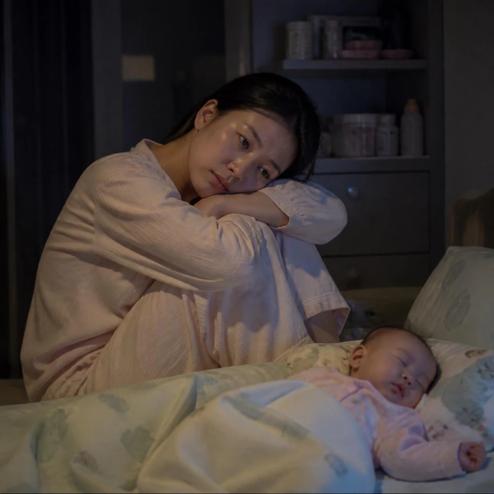 Khoảng cách giữa hình ảnh "người mẹ hạnh phúc" và thực tế áp lực có thể khiến mẹ cảm thấy cô đơn. (Ảnh được tạo bởi AI)   