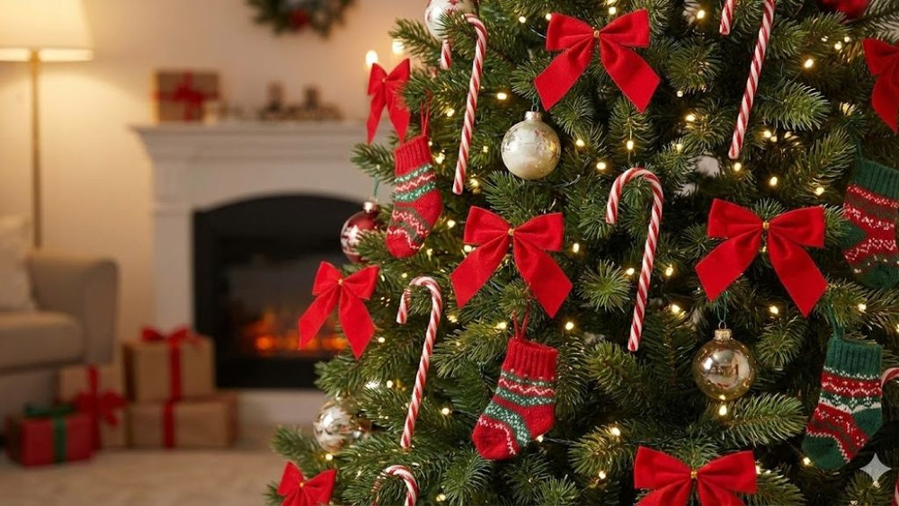 trang trí cây thông noel