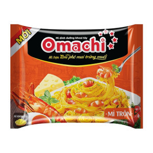 Mì khoai tây dinh dưỡng trộn tôm phô mai trứng muối Omachi gói 92g (1 Gói)