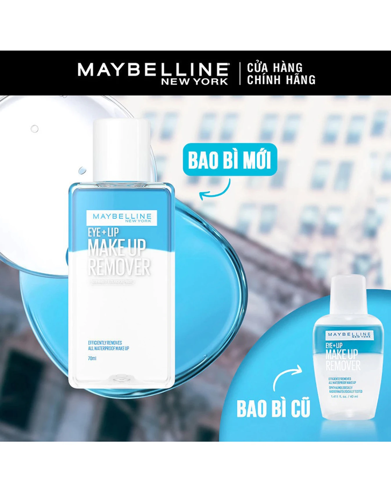 Nước Tẩy Trang Mắt Môi Maybelline 150ml - Image 3