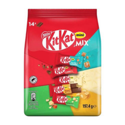 Bánh xốp nhân kem nhiều vị phủ socola Kitkat gói 197.4g (1 Gói)