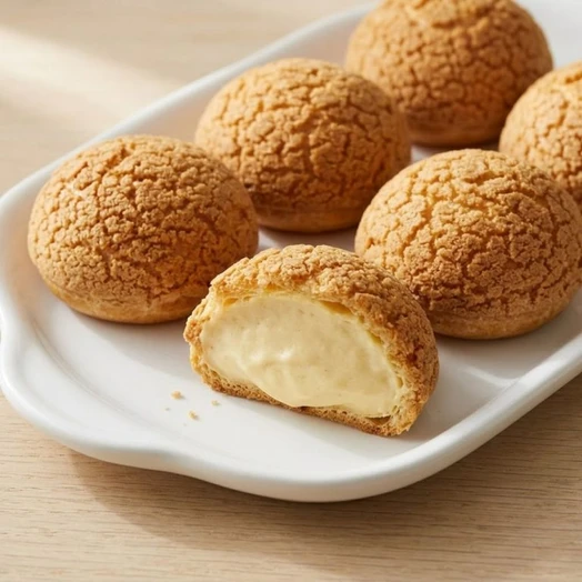 Cách làm bánh su kem nướng Craquelin vỏ giòn, nhân kem mát lạnh