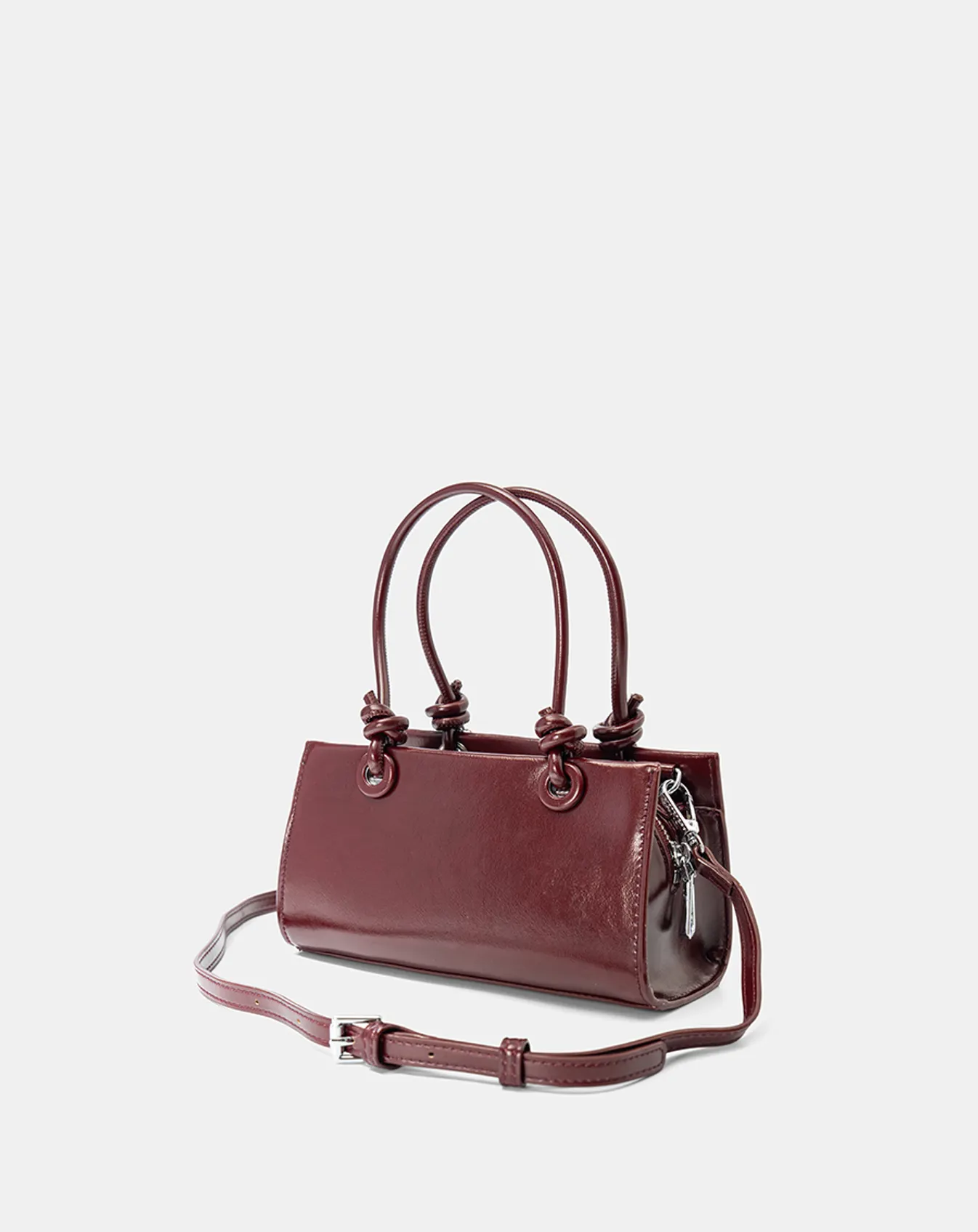 Túi Xách Nhỏ Top Handle Phối Charm Nơ - Image 7