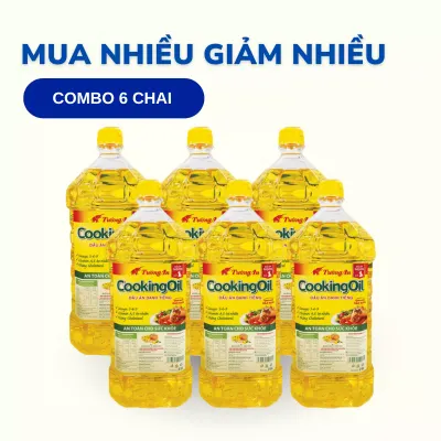 Combo 6 chai dầu ăn cooking Tường An 2L