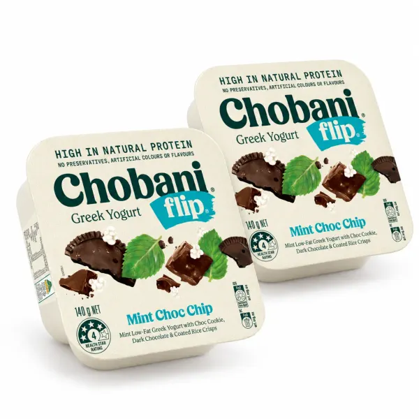 Combo 2 hộp sữa chua Hy Lạp vị bạc hà Socola Chip Chobani 140g