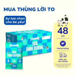 Thùng sữa không đường Vinamilk 220ml (48 gói)