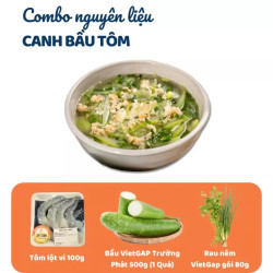 Combo canh Bầu xanh tôm