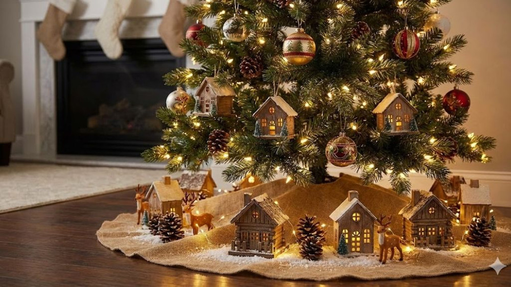 trang trí cây thông noel