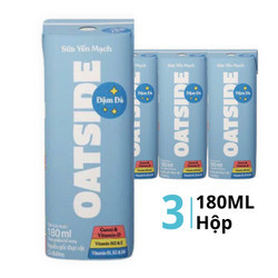 Lốc sữa yến mạch đậm đà Oatside hộp 180ml (3 Hộp)