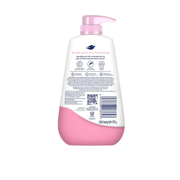 Sữa tắm Serum hoa Sakura & muối hồng Dove chai 500g