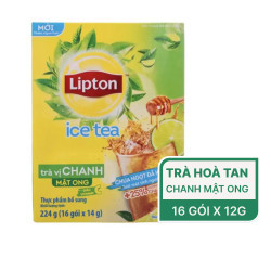 Trà Lipton Ice Tea vị chanh mật ong hộp 16 gói (1 Hộp)