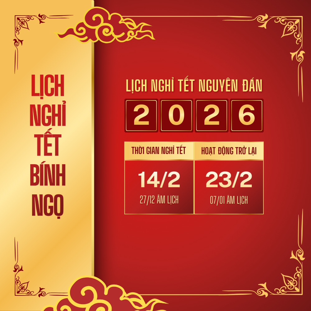 Lịch nghỉ Tết âm lịch 2026