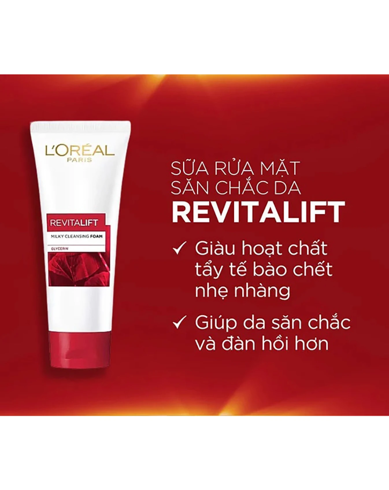 Sữa Rửa Mặt Làm Sạch & Săn Chắc Da L'Oreal Paris Revitalift 100ml SRM021 - Image 4