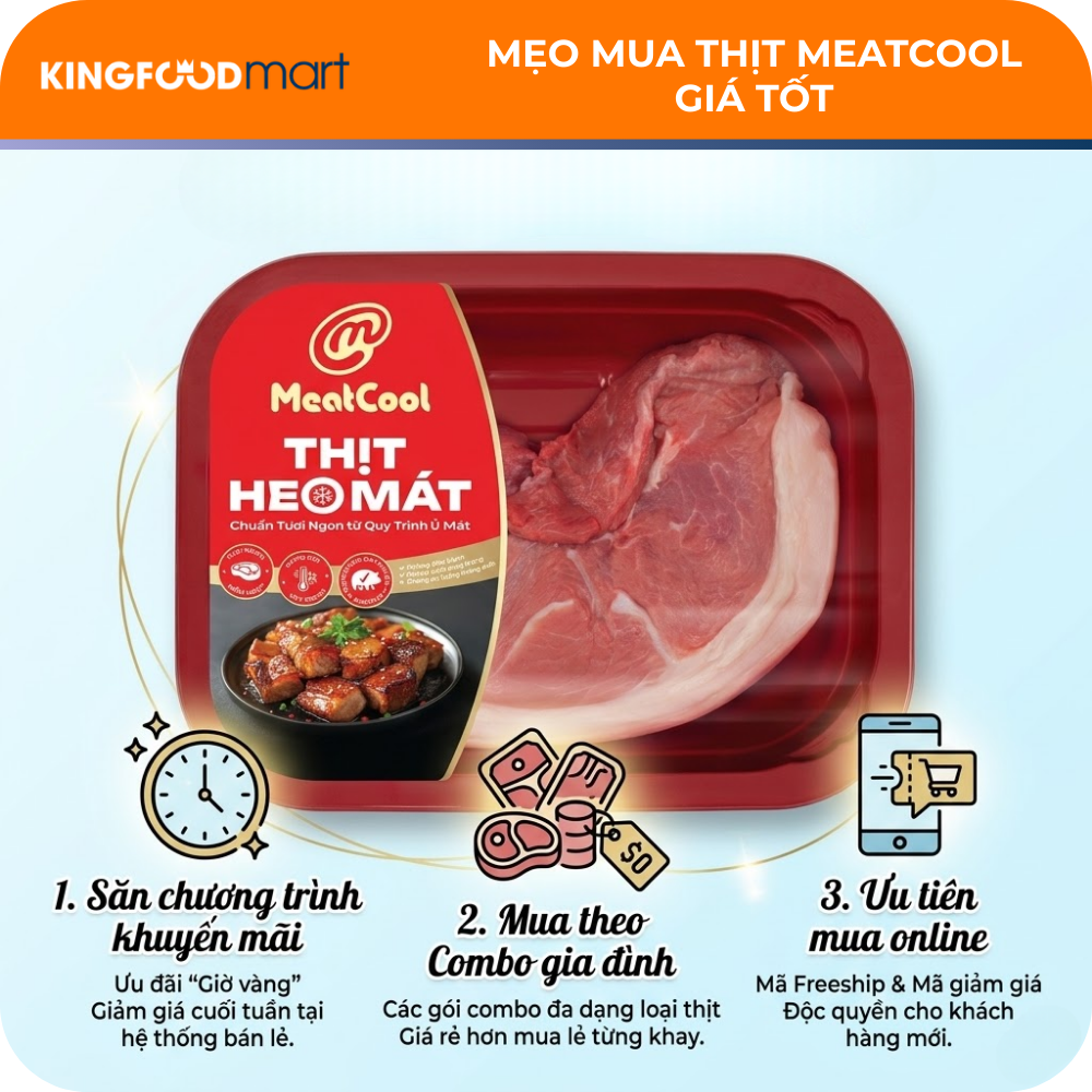 Tận dụng các chương trình khuyến mãi và mua sắm thông minh tại các hệ thống uy tín để sở hữu thịt Meatcool chất lượng với mức giá tiết kiệm nhất.