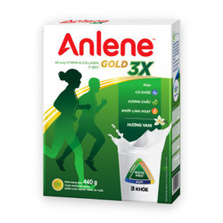 Thực phẩm bổ sung 3x huơng vani Anlene gold hộp 440g