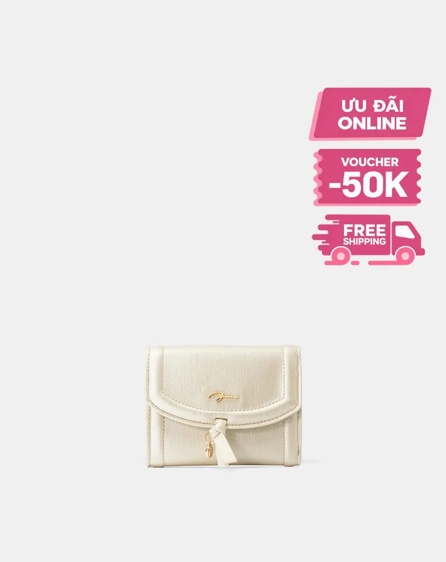 Ví Ngắn Nắp Gập Trang Trí Charm