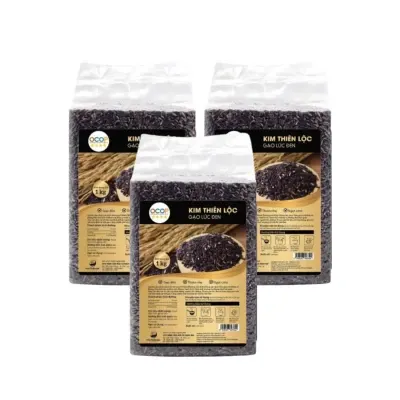 Combo 3 túi gạo lứt đen Ocop Kim Thiên Lộc túi 1kg