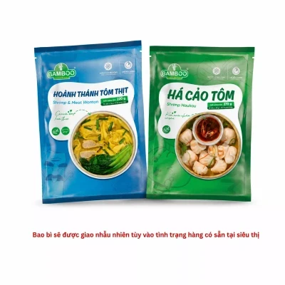 Combo há cảo tôm và hoành thánh tôm thịt Bamboo