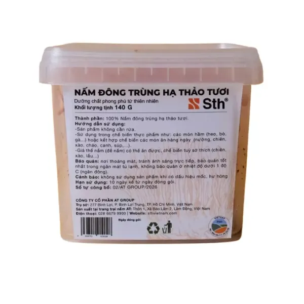 Nấm trùng thảo tươi AT Group hộp 140g