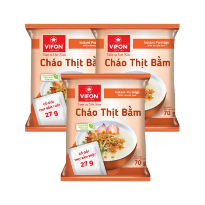Combo 3 gói cháo thịt bằm (Có gói thịt bằm thật) Vifon 70g