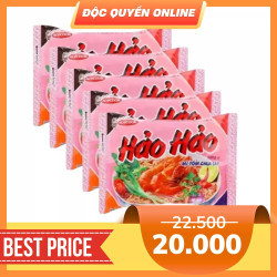 Combo 5 gói mì ăn liền Hảo Hảo tôm chua cay Acecook 75g (5 Gói)