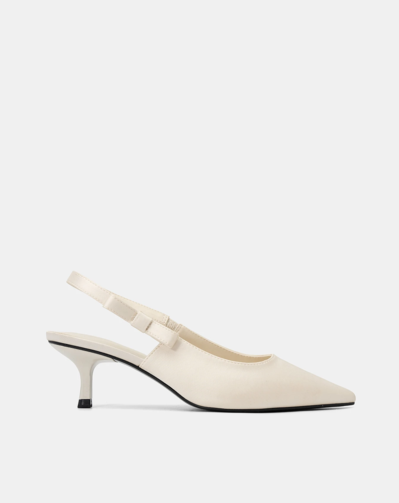 Giày Cao Gót Slingback Phối Nơ Hậu - Image 1