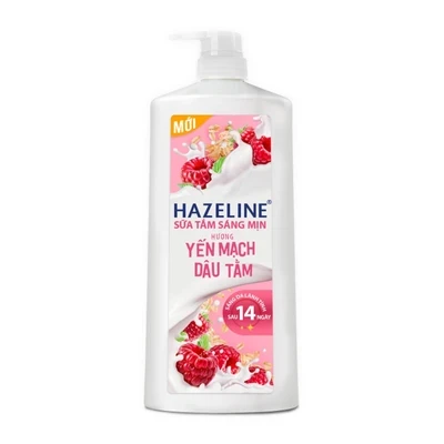Sữa tắm HAZELINE yến mạch dâu tằm CHAI 1KG