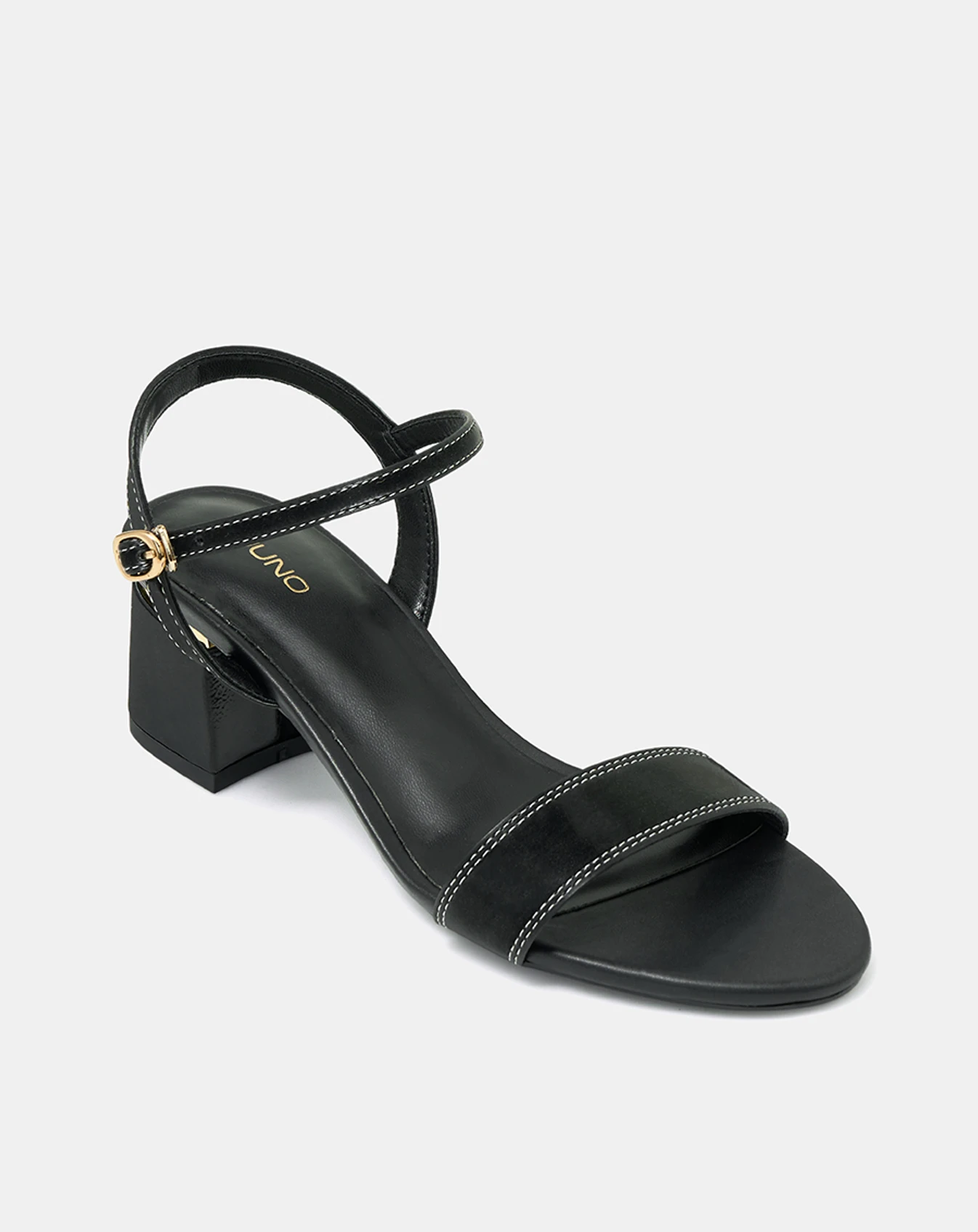 Giày Sandal Gót Vuông Quai Ngang Bản Lớn Quai Cổ Chân - Image 4