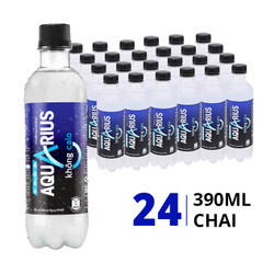 Thùng nước bổ sung vitamin và khoáng không calo Aquarius 390ml (24 chai)