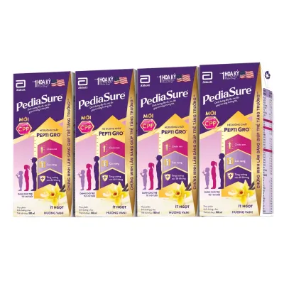 Lốc 4 hộp sữa dinh dưỡng pha sẵn Pediasure hương vani 180ml