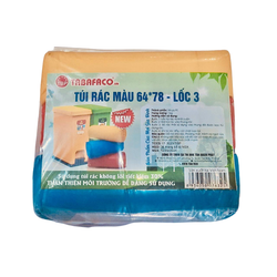 Lô 3 túi rác màu TBP size đại 64*78cm (26-29 cái)