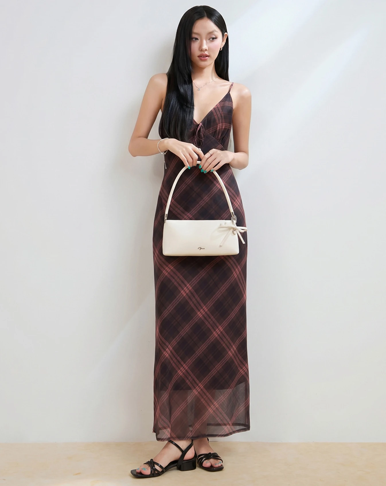 Túi Xách Nữ Đeo Vai JUNO Dáng Nhỏ Phối Charm Nơ Sang Trọng Đi Chơi Đi Tiệc TXN1035 - Image 3