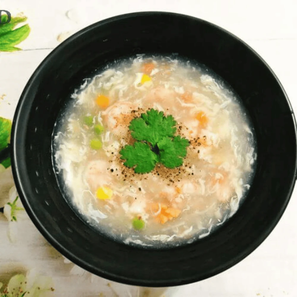 làm súp tôm thịt đơn giản