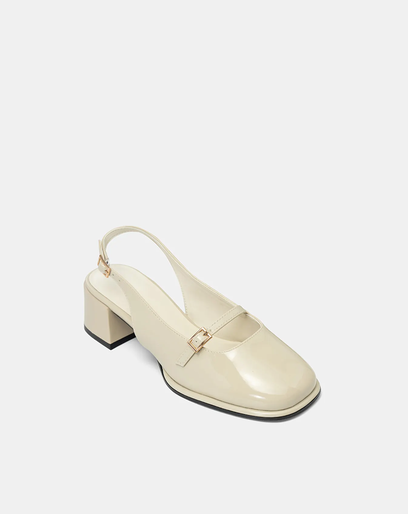 Giày Cao Gót Mũi Vuông Slingback - Image 4