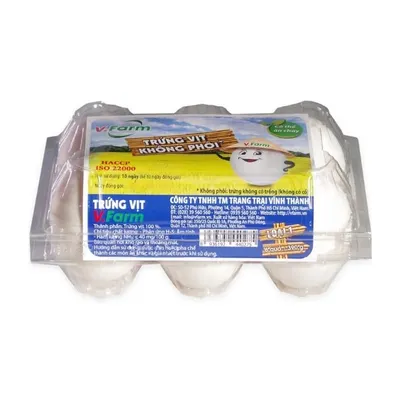 Trứng vịt không phôi L1 hộp 6 trứng-Vfarm