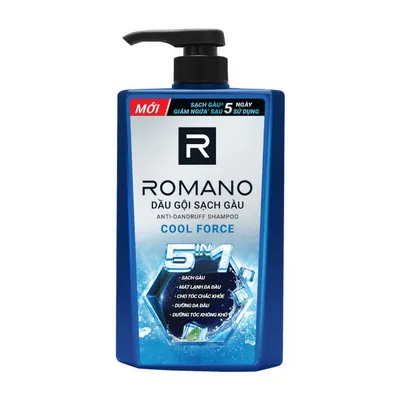Dầu gội sạch gàu 5in1 Cool Force Romano chai 610g