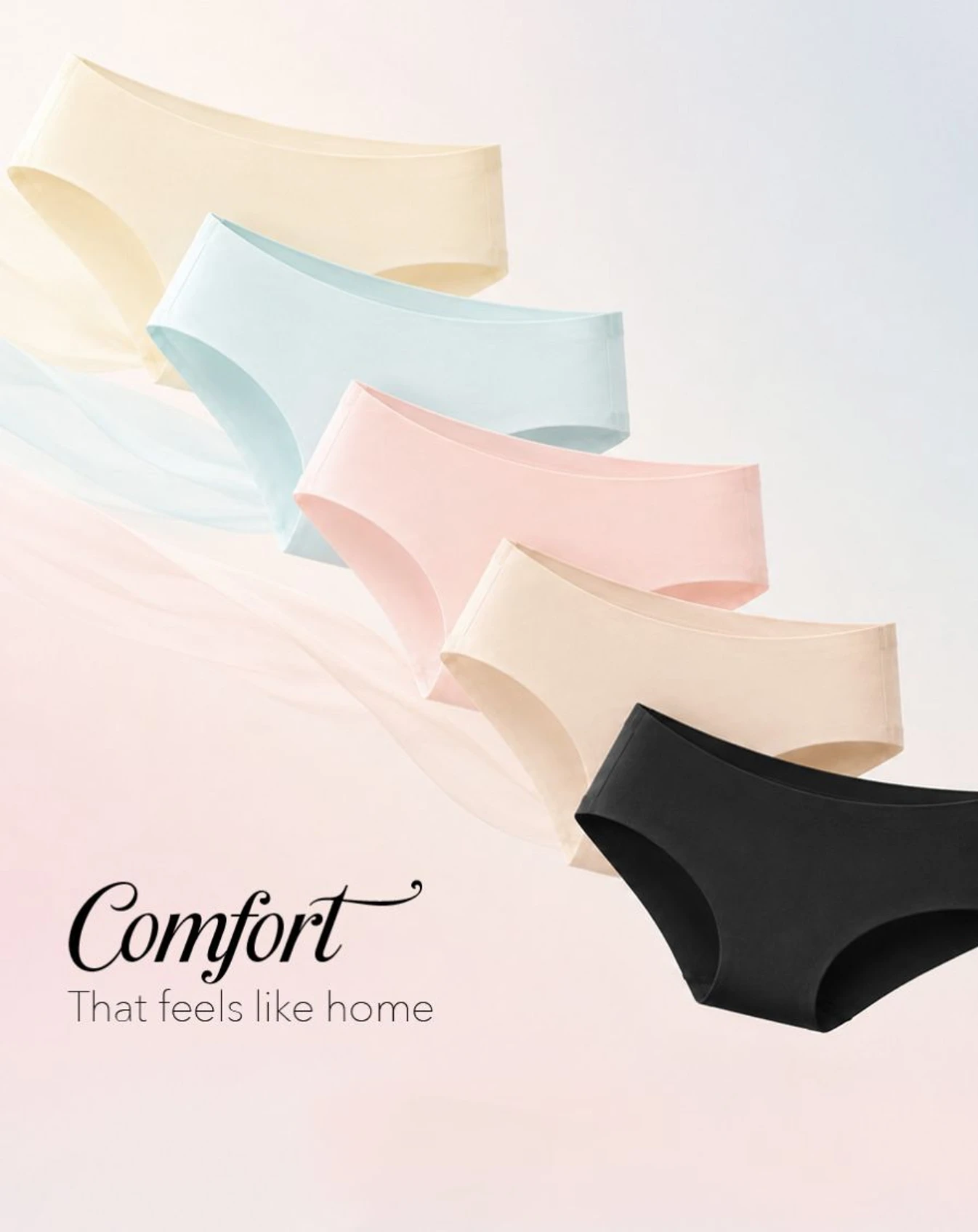 Set 5 Quần lót lưng vừa vải su không đường may - Image 2