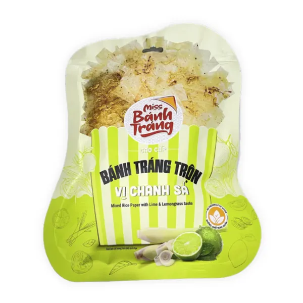 Bánh tráng trộn vị chanh sả Miss Bánh Tráng gói 40g